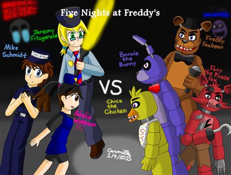 Fnaf Security Guards Vs Animatronics By Sapphiregemnetwork On Deviantart