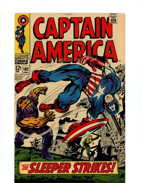 Captain America 102 Jack Kirby Cover Art Stan Lee Story 4 0 1968