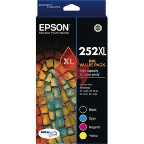 Epson 252xl Ink Cartridge Value Pack X 1 Genuine Ink Cartridges Hot Toner