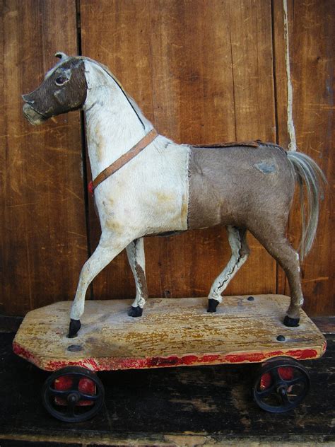 Reserved For Linda Antique 1800s Horse Pull Toy By Exploremag