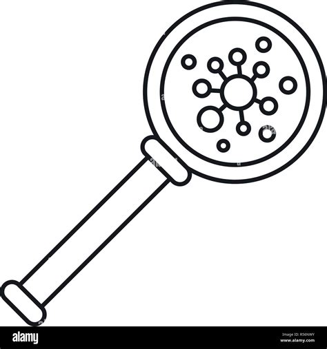 Virus Magnify Glass Icon Outline Illustration Of Virus Magnify Glass Vector Icon For Web Design