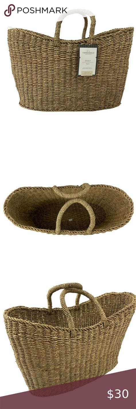 Threshold X X Tapered Oval Seagrass Basket Natural Designed By