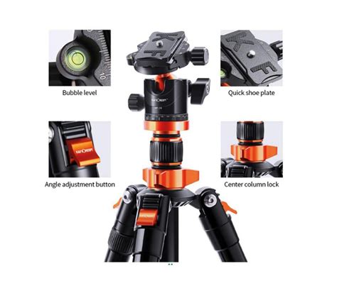 K F Concept Travel Tripod Aluminium Sa M Sinar Photo Digital