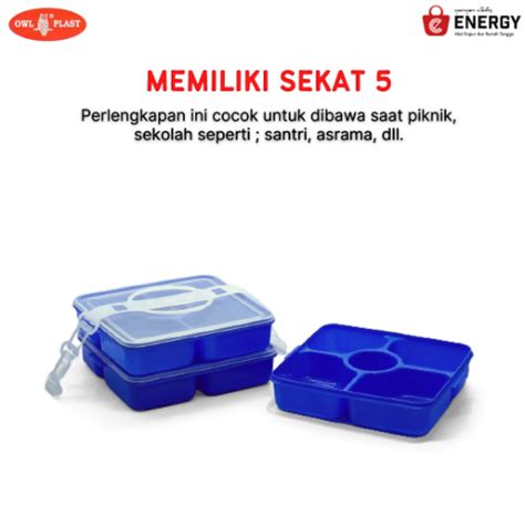 OWL PLAST LUNCH BOX SUSUN 3 Energy Bali