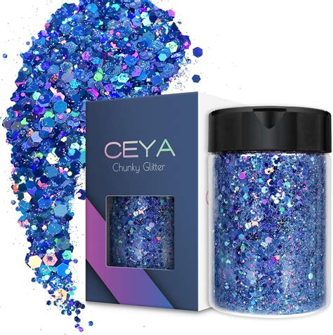 Ceya Holographic Chunky Glitter Oz G Royal Blue Craft Glitter