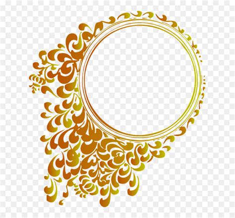 Frame Circle Ring Decoration Baroque Floral Vector Gold Frames