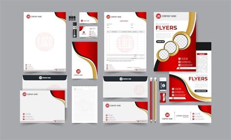 Moderne Corporate Identity Druckfertig Premium Vektor