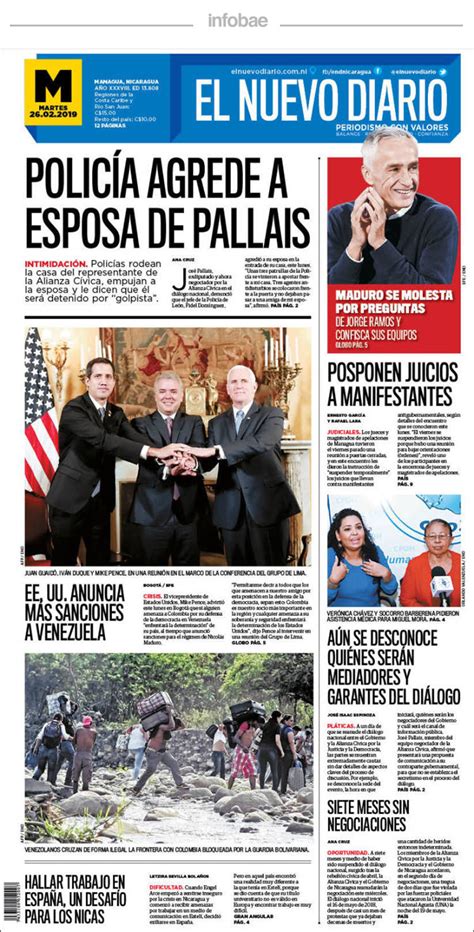 El Nuevo Diario Nicaragua 26 De Febrero De 2019 Infobae