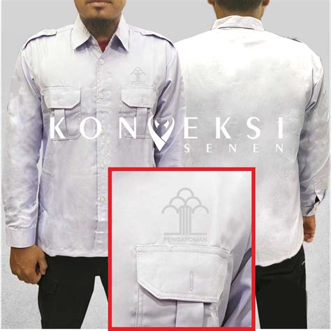 Jual Baju Pdh Kemeja Putih Pengayoman Cowok Baju Putih Pria Panjang