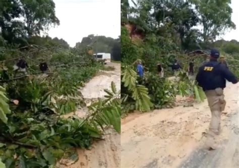 Trecho da BR 174 é interditado após deslizamentos