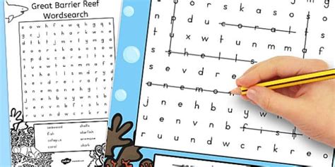 Great Barrier Reef Wordsearch Teacher Made Twinkl