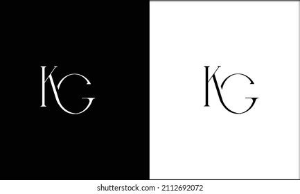 Kg Gk Abstract Letters Logo Monogram Stock Vector Royalty Free