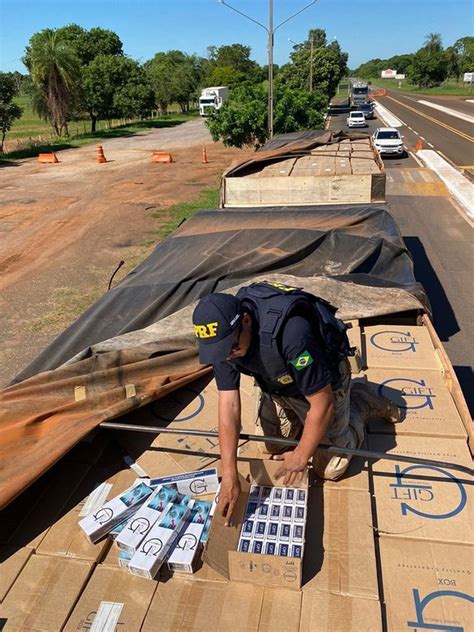 Prf Apreende 552 Mil Maços De Cigarros Contrabandeados Em Rodovia De Ms