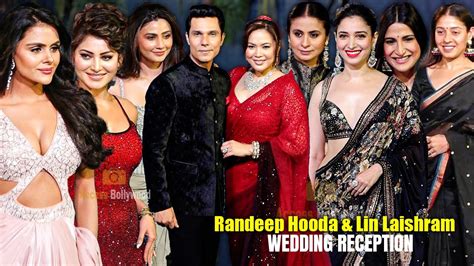 Randeep Hooda And Lin Laishram Wedding Reception Tamanna Bhatia