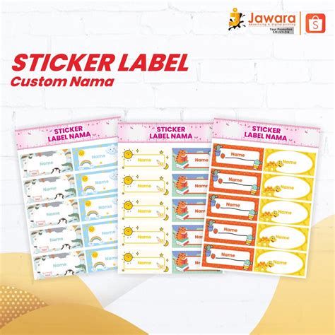 Jual Stiker Label Nama Anak Buku Inventaris Kantor Perusahaan Bank Ponorogo Magetan Ngawi