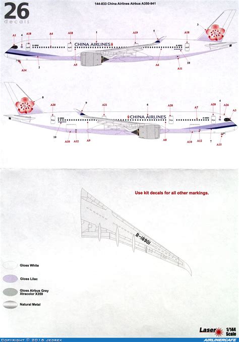 Two Six Decals Airbus A350 900 19566 Airlinercafe