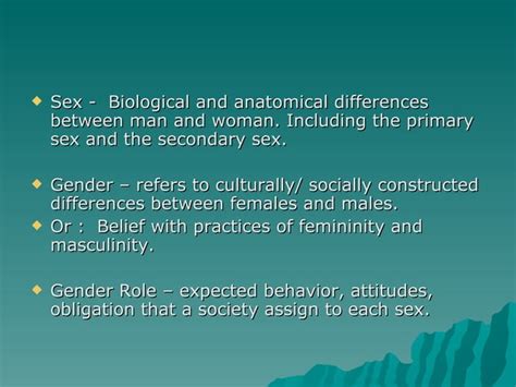 Sex And Gender Roles Ppt