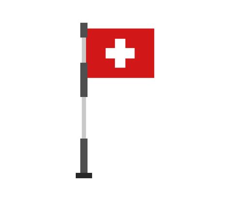 Bandera Suiza Vector Premium