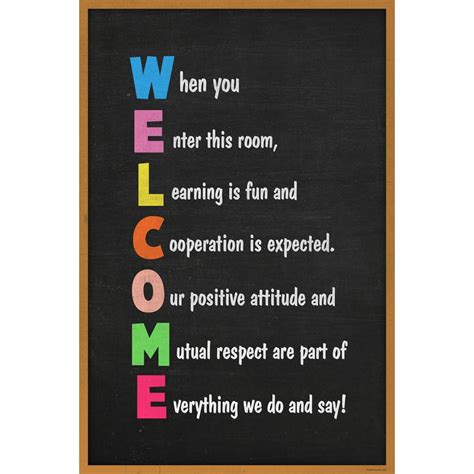 Welcome Classroom Sign Educational Cool Wall Decor Art Print Poster 12x18 Inch