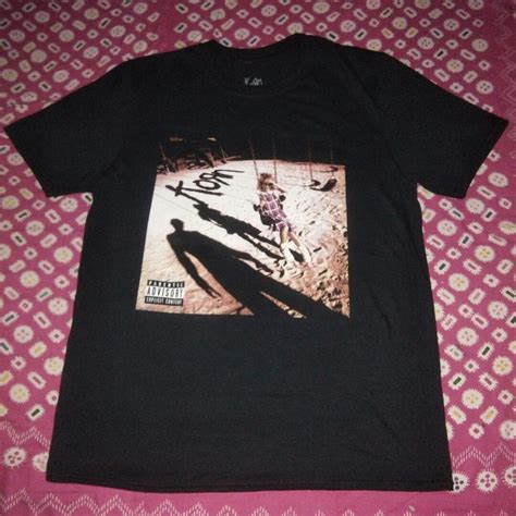 Tshirt Korn Self Titled Album Cover Official Fesyen Pria Pakaian