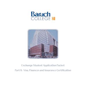 Fillable Online Zicklin Baruch Cuny Part Ii Of Xc Student Application