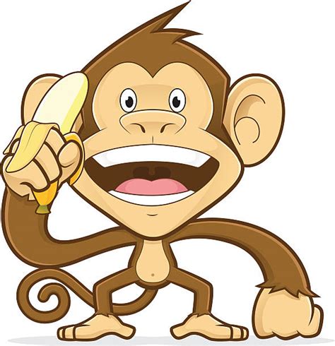 Royalty Free Monkey Banana Clip Art Vector Images And Illustrations Istock