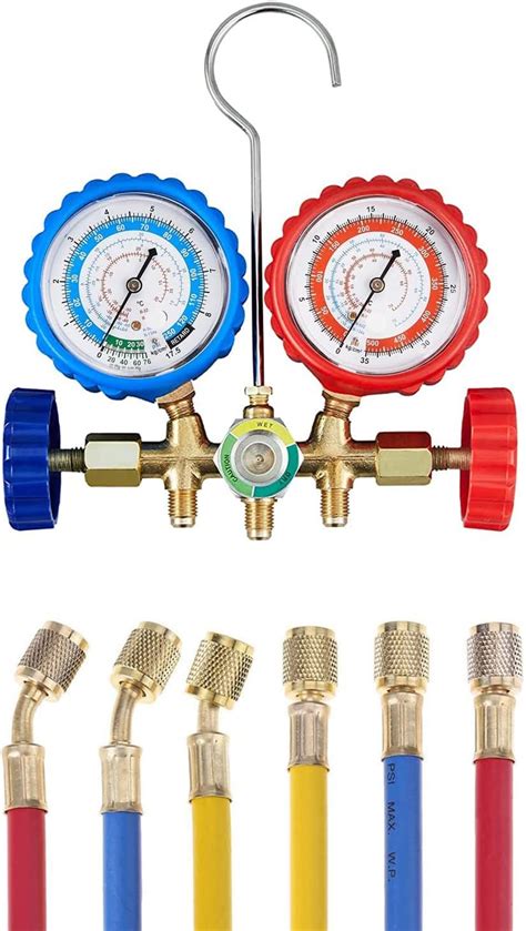 3 Way Car AC Diagnostic Manifold Gauge Set For Freon Charging For