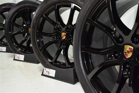 21″ PORSCHE Cayenne Turbo Exclusive Design Black Wheels rims Factory Tires OEM – Factory Wheel ...