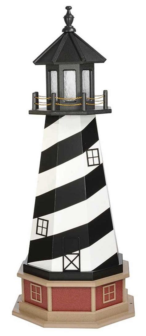 Cape Hatteras Wooden Lighthouse Solar Decorative Lawn And Etsy