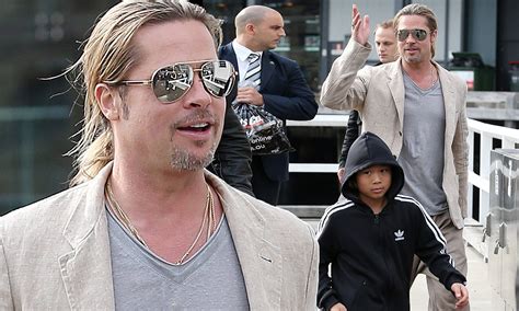 Brad Pitt 49 Continues His Globe Trotting By Bringing His Son Pax