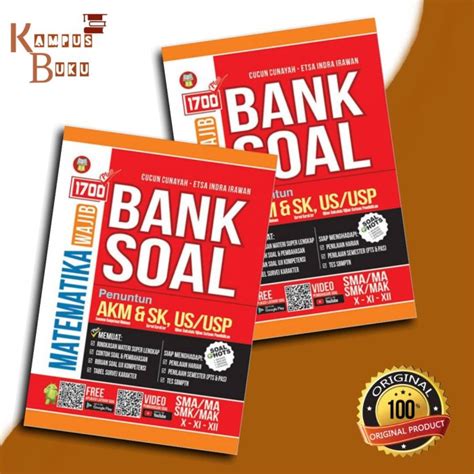 Jual BANK SOAL MATEMATIKA SMA 1700 PLUS BANK SOAL MATEMATIKA WAJIB