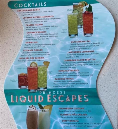 How Much Do Drinks Cost On Cruise Ships Menus And Comparisons Emma