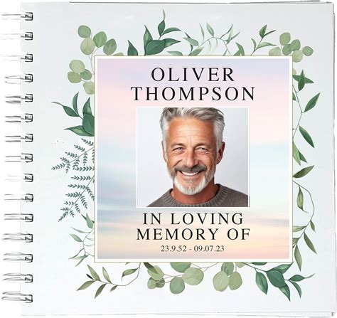 Personalised Photo Funeral Condolence Memory Book Of Life Memorial