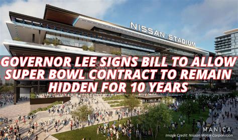 Governor Lee Signs Bill To Allow Super Bowl Contract To Remain Hidden