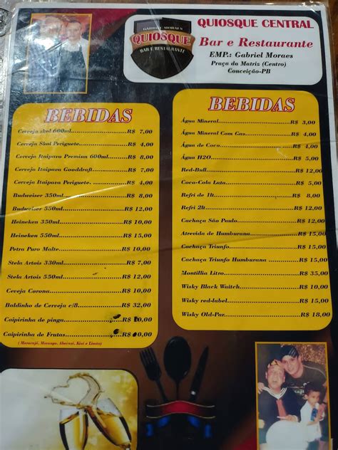 Menu Em Quiosque Central Bar E Restaurante Brasil