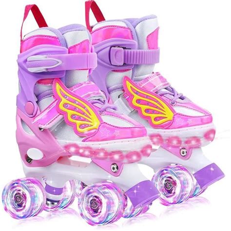 Patins Roulettes Pour Enfants Avec Ruban Led Tailles R Glables