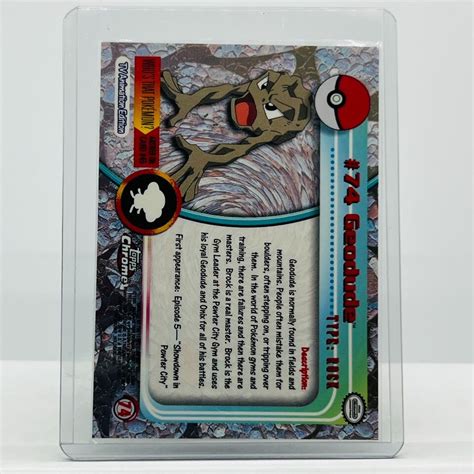 Pok Mon Geodude Pokemon Topps Tv Animation Chrome Series