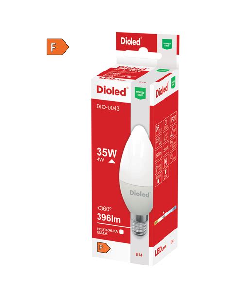 Żarówka Led B35 E14 4w 4000k Dio 0043 Dioled