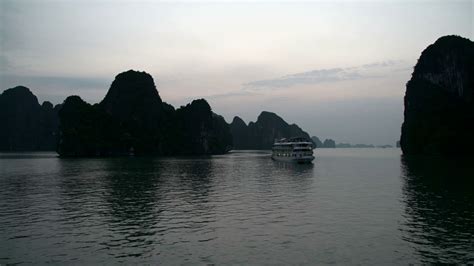 Cruise Ship In Ha Long Bay Sunrise Stock Footage SBV-306739019 ...