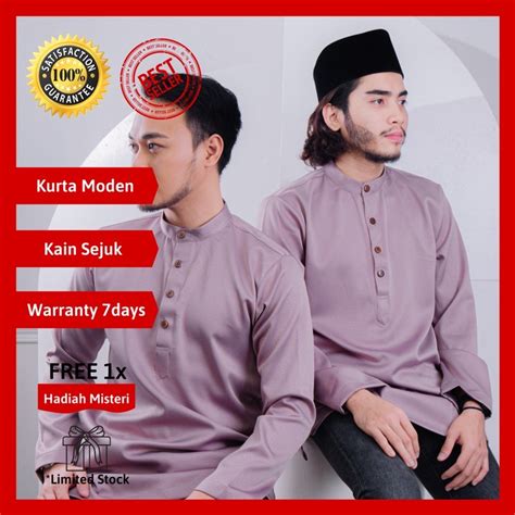 Terbaru 2022 Kurta Moden Lelaki Baju Melayu Baju Kurta Lengan Panjang