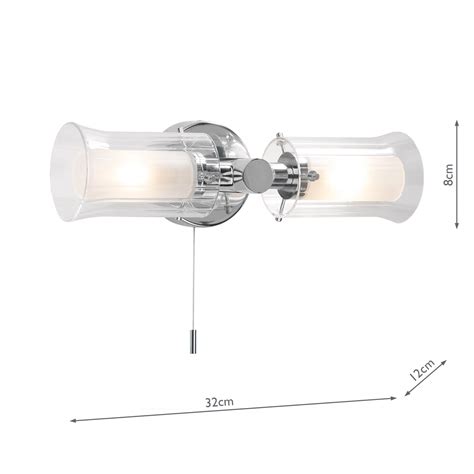 Elba Double Wall Bracket Polished Chrome Ip44