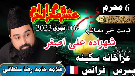 6Muharam Ashra Majlis 2023 Allama Hamid Raza Sultani France 1445