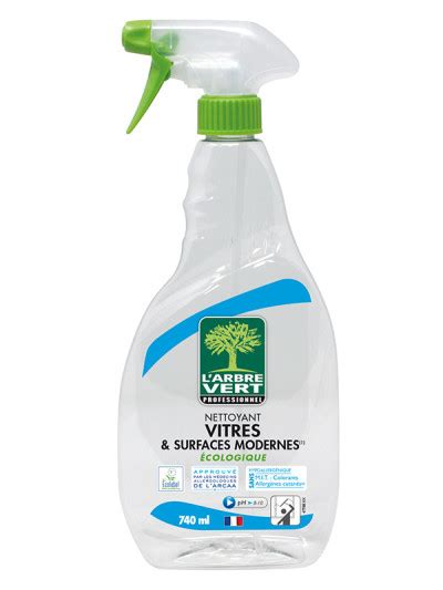 L ARBRE VERT Nettoyant écologique vitres et surfaces modernes 740ml