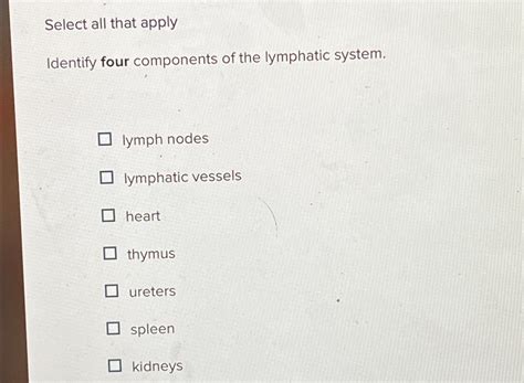 Solved Select All That Applyidentify Four Components Of The Chegg