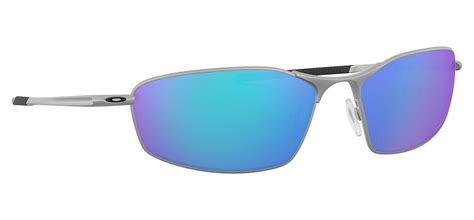 Oakley Whisker Sunglasses Satin Chrome Prizm Sapphire Polarised