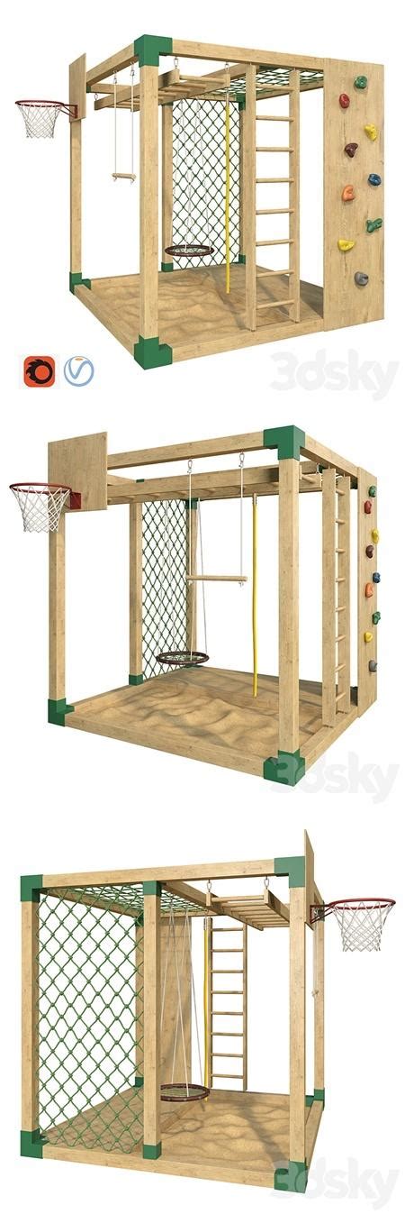 sports game complex game cube playground downdmodels