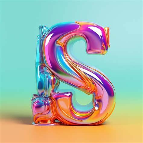 Letras Renderizadas En D Texto Goteando Con Colores Frescos En D