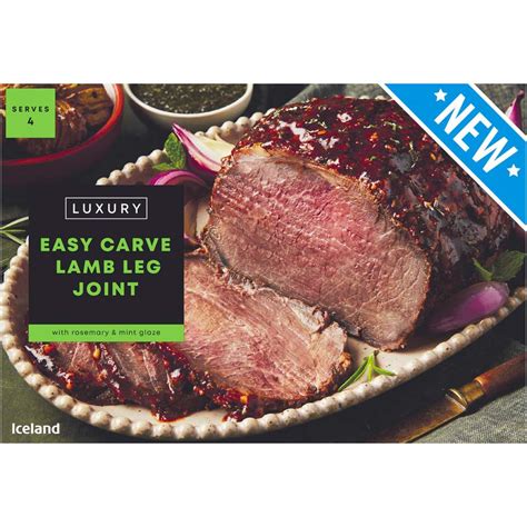 Iceland Luxury Easy Carve Lamb Leg Joint With Rosemary And Mint Glaze