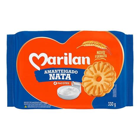 Amanteigado Sabor Nata Marilan PEC MARILAN Biscoito Bolacha