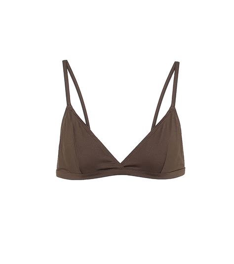 Genoa Triangle Bikini Top In Brown Asceno Mytheresa